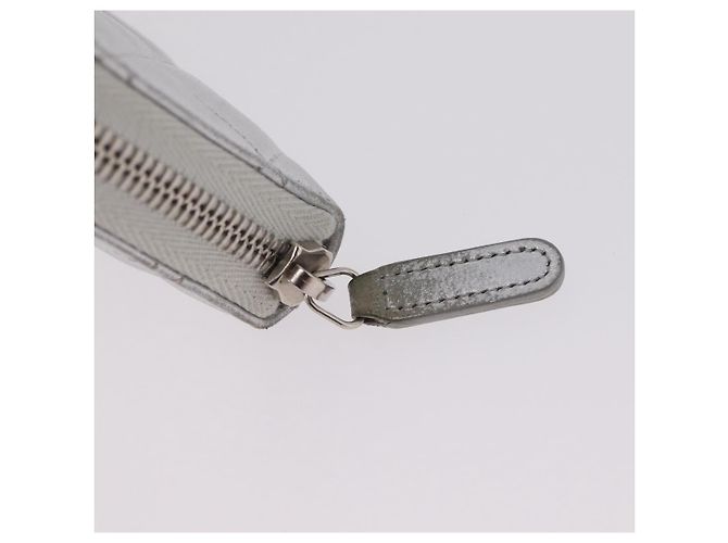 CHANEL Cartera Larga Matelassé de Piel de Cordero Silver CC - vista 14