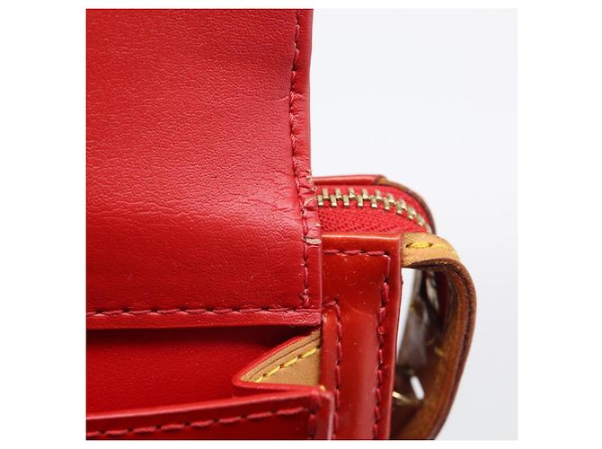 LOUIS VUITTON Monogram Vernis Motto Accessory Pouch Red M91137 LV - vista 11