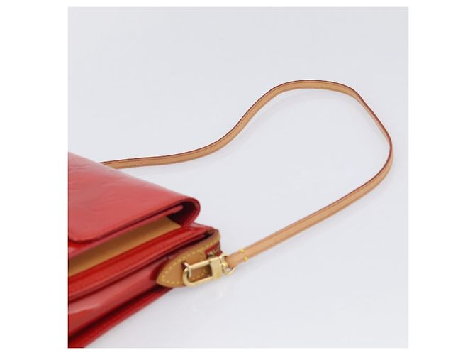 LOUIS VUITTON Monogram Vernis Motto Accessory Pouch Red M91137 LV - vista 14