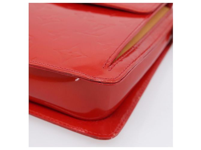 LOUIS VUITTON Monogram Vernis Motto Accessory Pouch Red M91137 LV - vista 15