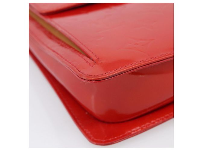 LOUIS VUITTON Monogram Vernis Motto Accessory Pouch Red M91137 LV - vista 16