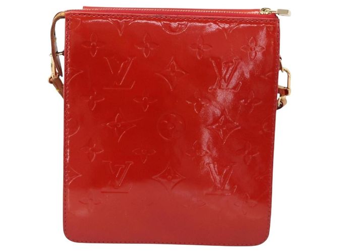 LOUIS VUITTON Monogram Vernis Motto Accessory Pouch Red M91137 LV - vista 2