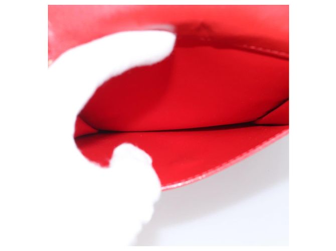 LOUIS VUITTON Monogram Vernis Motto Accessory Pouch Red M91137 LV - vista 23