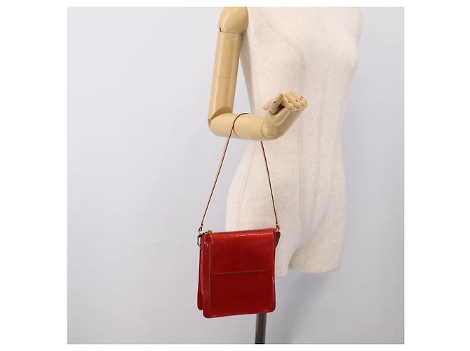 LOUIS VUITTON Monogram Vernis Motto Accessory Pouch Red M91137 LV - vista 24