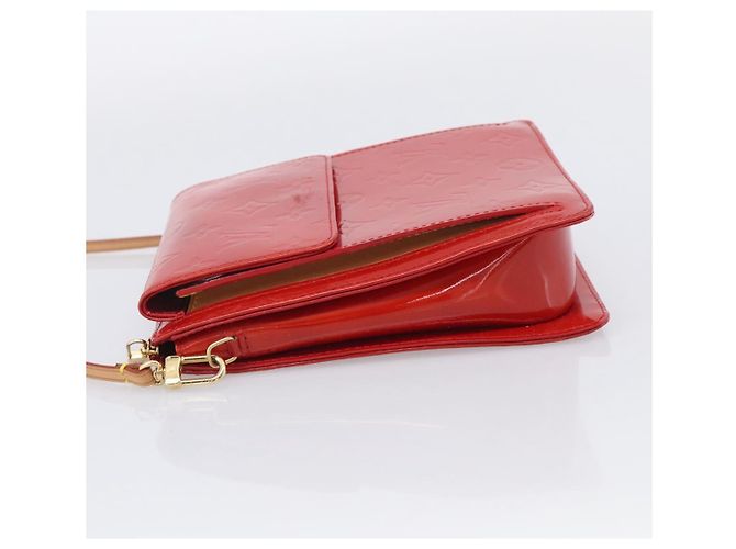 LOUIS VUITTON Monogram Vernis Motto Accessory Pouch Red M91137 LV - vista 3