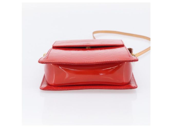 LOUIS VUITTON Monogram Vernis Motto Accessory Pouch Red M91137 LV - vista 5