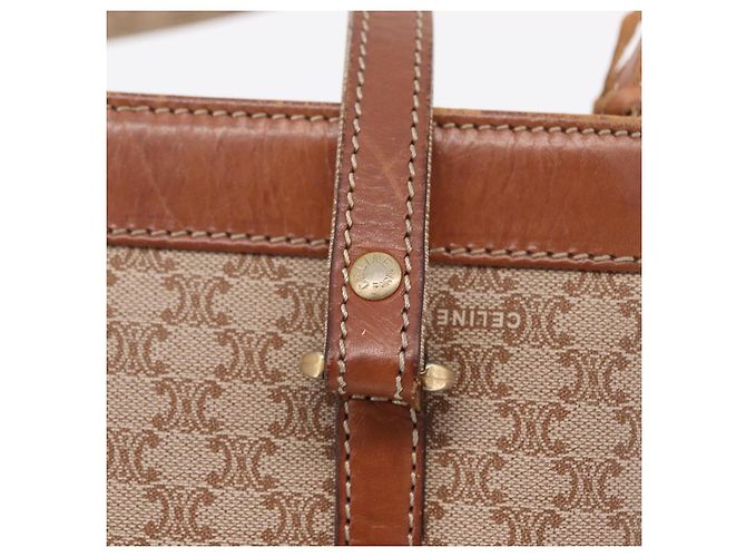 Céline CELINE Macadam Canvas Tote Bag PVC Beige Gold - vista 15