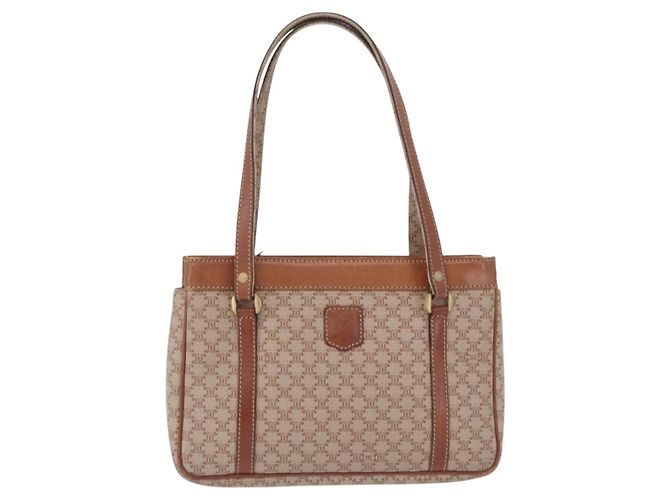 Céline CELINE Macadam Canvas Tote Bag PVC Beige Gold - vista 2