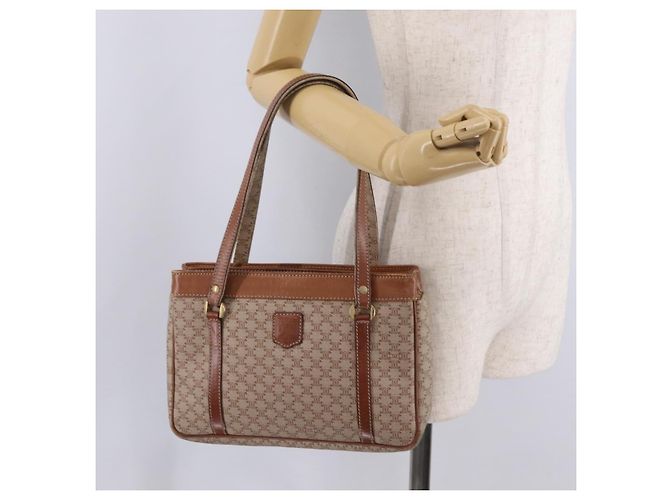 Céline CELINE Macadam Canvas Tote Bag PVC Beige Gold - vista 26