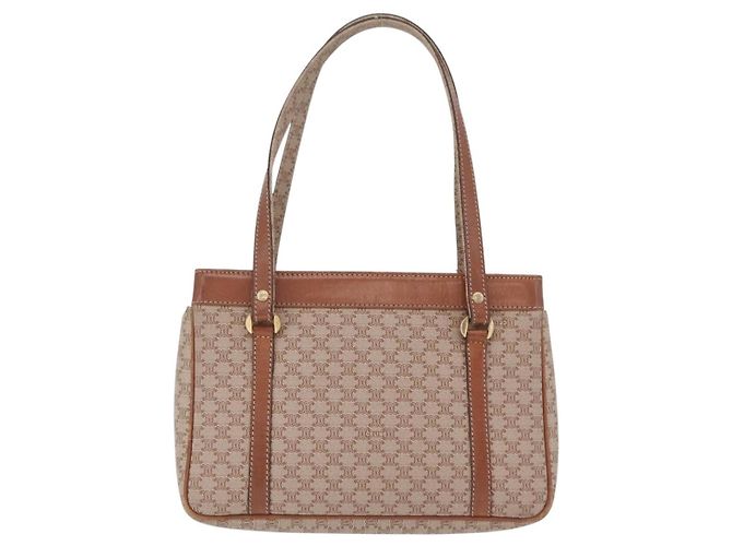 Céline CELINE Macadam Canvas Tote Bag PVC Beige Gold - vista 3