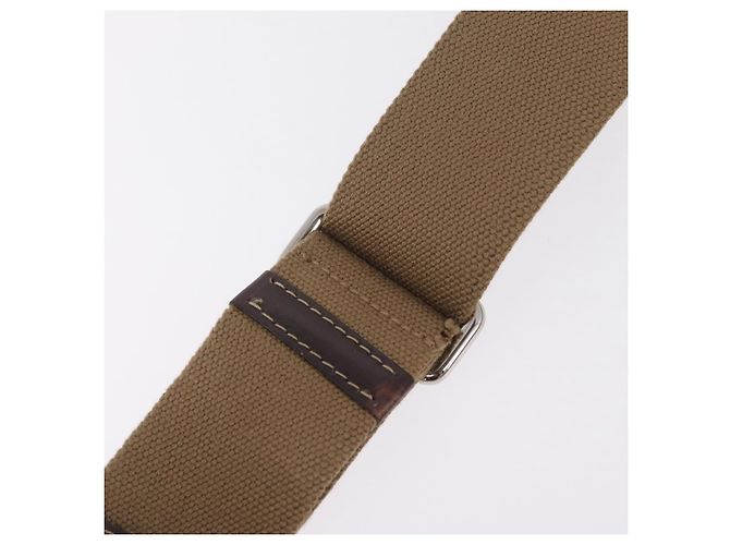 PRADA Bolsa de Ombro Canvas Beige Silver - vista 11