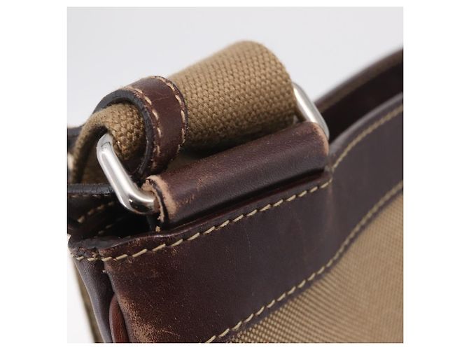 PRADA Bolsa de Ombro Canvas Beige Silver - vista 13