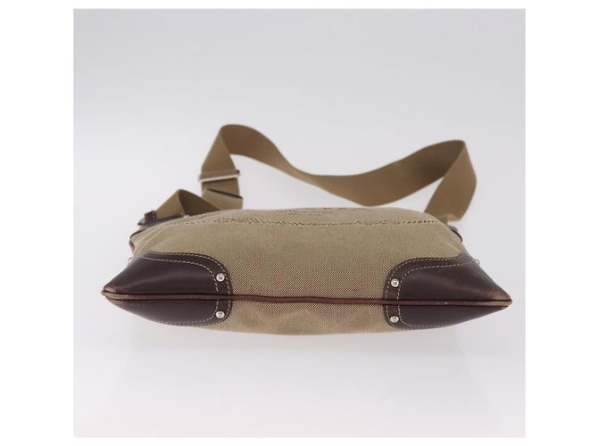 PRADA Bolsa de Ombro Canvas Beige Silver - vista 14