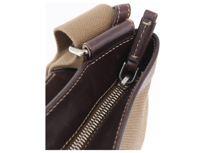 PRADA Bolsa de Ombro Canvas Beige Silver - vista 20