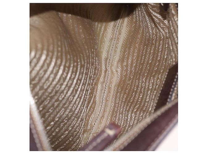 PRADA Bolsa de Ombro Canvas Beige Silver - vista 22