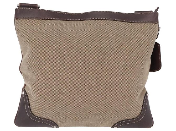 PRADA Bolsa de Ombro Canvas Beige Silver - vista 3