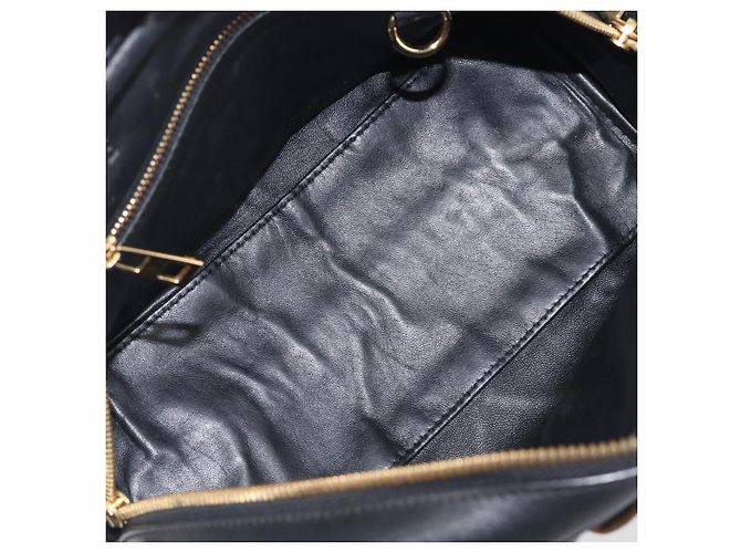 LOEWE Hand Bag Leather 2way Black Gold - vista 10