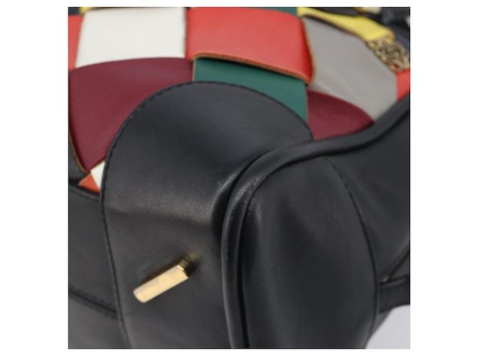 LOEWE Hand Bag Leather 2way Black Gold - vista 16