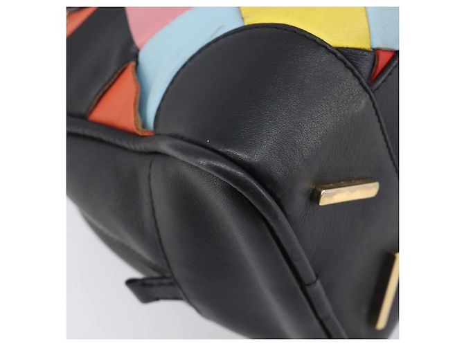 LOEWE Hand Bag Leather 2way Black Gold - vista 17