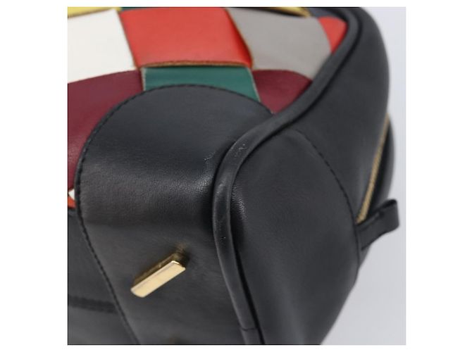 LOEWE Hand Bag Leather 2way Black Gold - vista 18