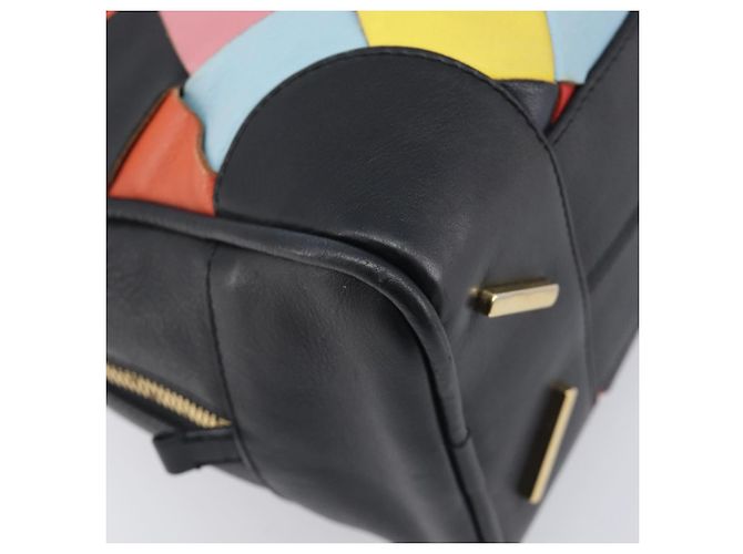 LOEWE Hand Bag Leather 2way Black Gold - vista 19