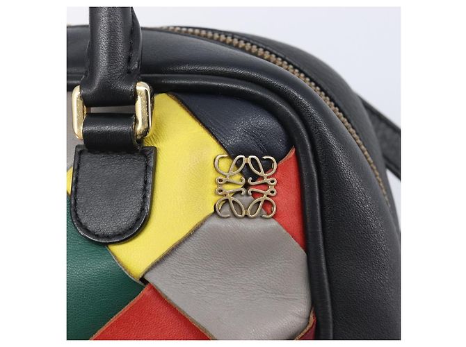 LOEWE Hand Bag Leather 2way Black Gold - vista 20