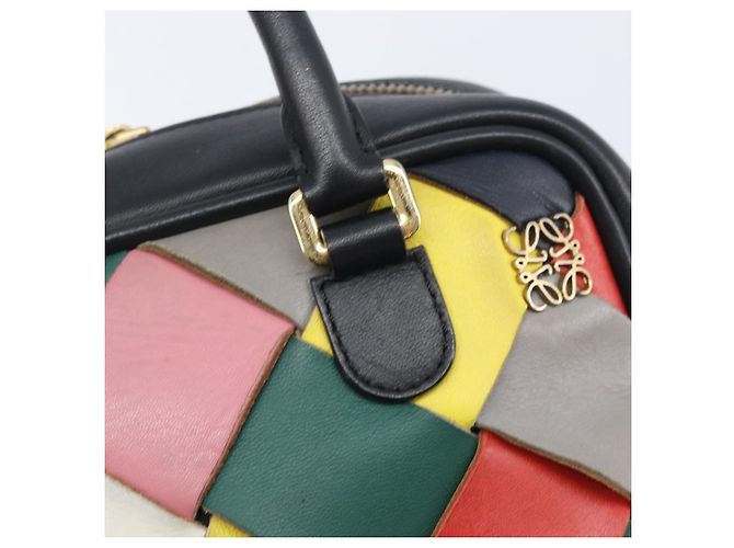 LOEWE Hand Bag Leather 2way Black Gold - vista 21