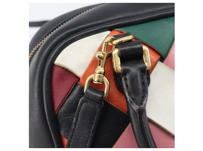 LOEWE Hand Bag Leather 2way Black Gold - vista 22