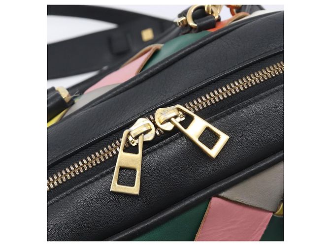 LOEWE Hand Bag Leather 2way Black Gold - vista 23