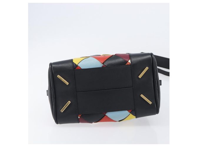 LOEWE Hand Bag Leather 2way Black Gold - vista 5