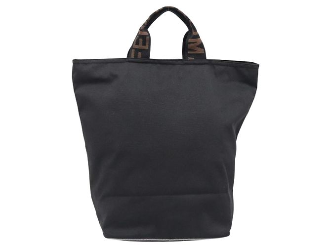FENDI Hand Bag Canvas Black Silver 26488 - vista 2