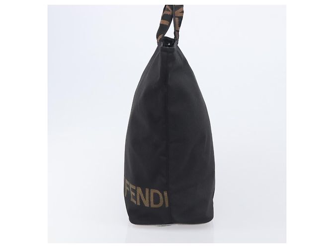 FENDI Hand Bag Canvas Black Silver 26488 - vista 3