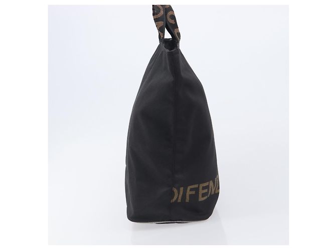 FENDI Hand Bag Canvas Black Silver 26488 - vista 4