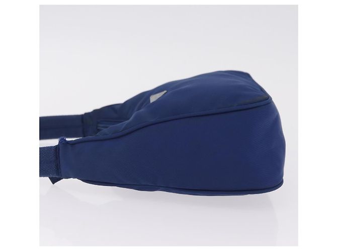 PRADA Bolso Pouch de Mano Nylon Azul Plata - vista 4