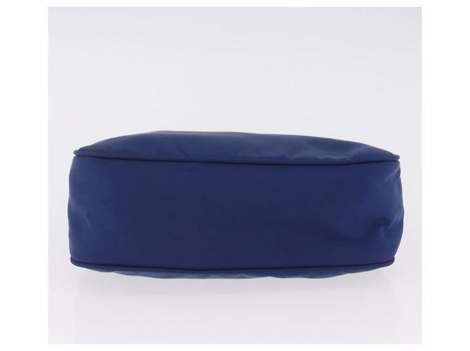 PRADA Bolso Pouch de Mano Nylon Azul Plata - vista 5