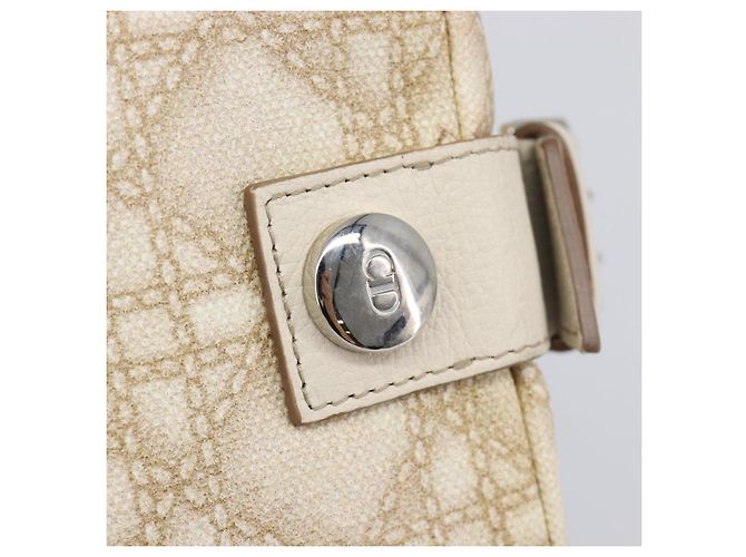 Christian Dior Panarea Hand Bag Canvas Ivory Silver - Ansicht 12