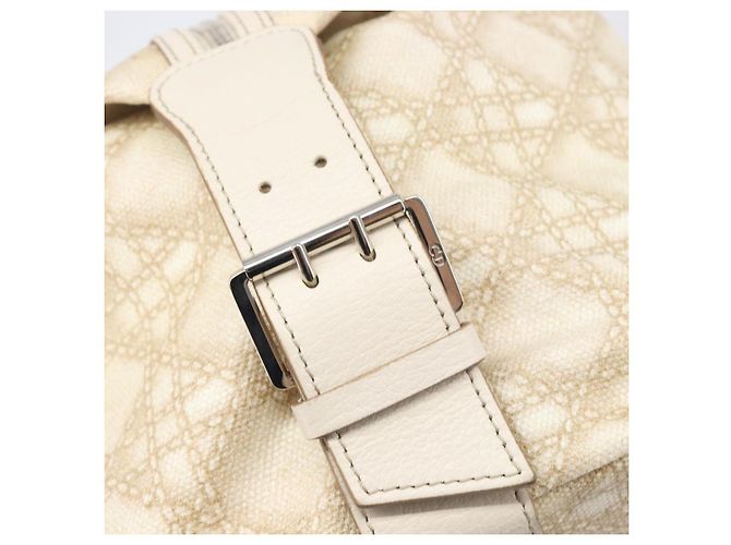 Christian Dior Panarea Hand Bag Canvas Ivory Silver - Ansicht 17