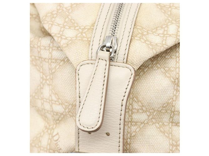 Christian Dior Panarea Hand Bag Canvas Ivory Silver - Ansicht 19