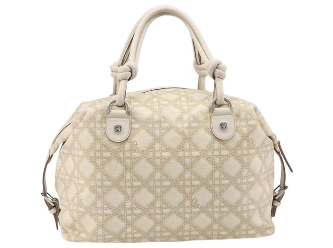 Christian Dior Panarea Hand Bag Canvas Ivory Silver - Ansicht 3