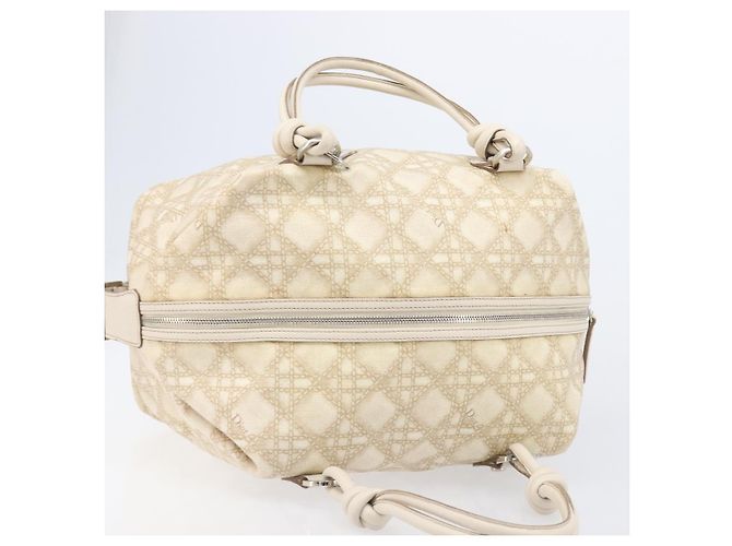Christian Dior Panarea Hand Bag Canvas Ivory Silver - Ansicht 6