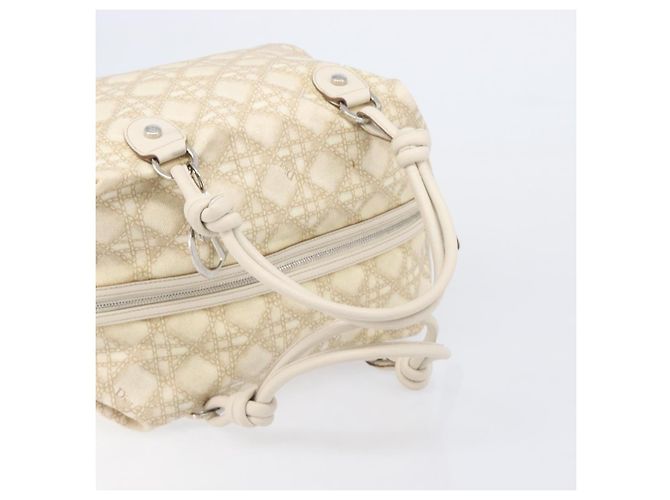 Christian Dior Panarea Hand Bag Canvas Ivory Silver - Ansicht 9