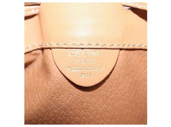 Céline CELINE Macadam Canvas Shoulder Bag PVC Beige Gold - vista 17