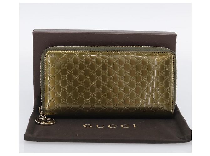 GUCCI Long Wallet Patent leather Red Gold 308005 - vista 23