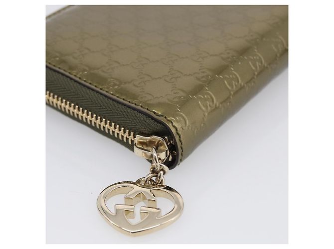 GUCCI Long Wallet Patent leather Red Gold 308005 - vista 9
