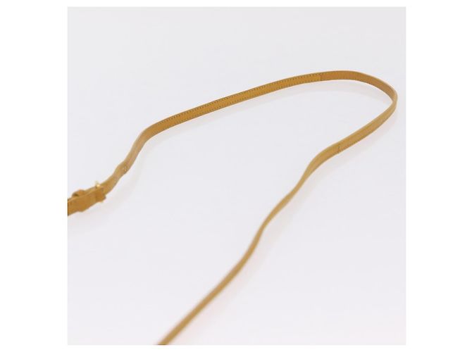 Miu Miu Madras Shoulder Bag Leather Yellow Gold - vue 14