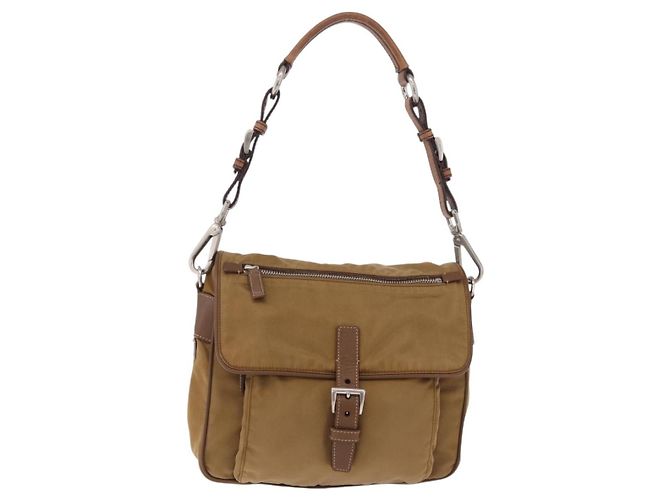 PRADA Schultertasche Nylon Brown Silver - Ansicht 13