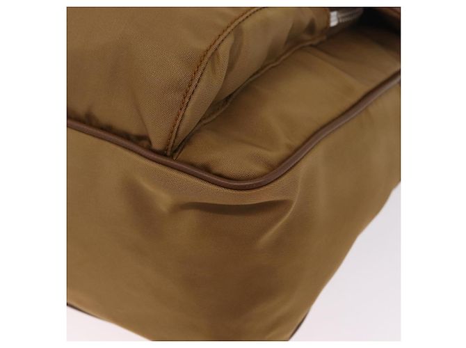 PRADA Schultertasche Nylon Brown Silver - Ansicht 16