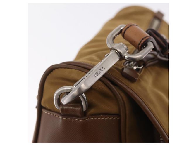 PRADA Schultertasche Nylon Brown Silver - Ansicht 20