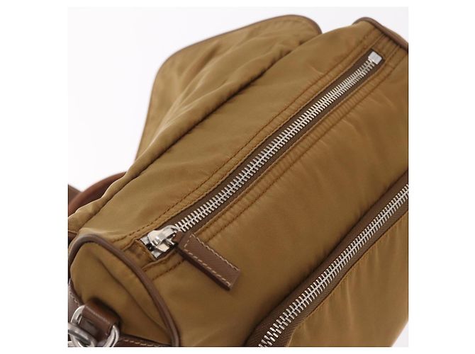 PRADA Schultertasche Nylon Brown Silver - Ansicht 24