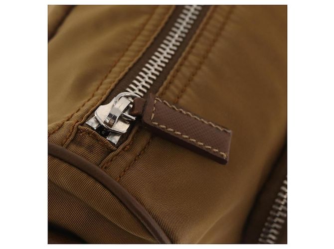 PRADA Schultertasche Nylon Brown Silver - Ansicht 25